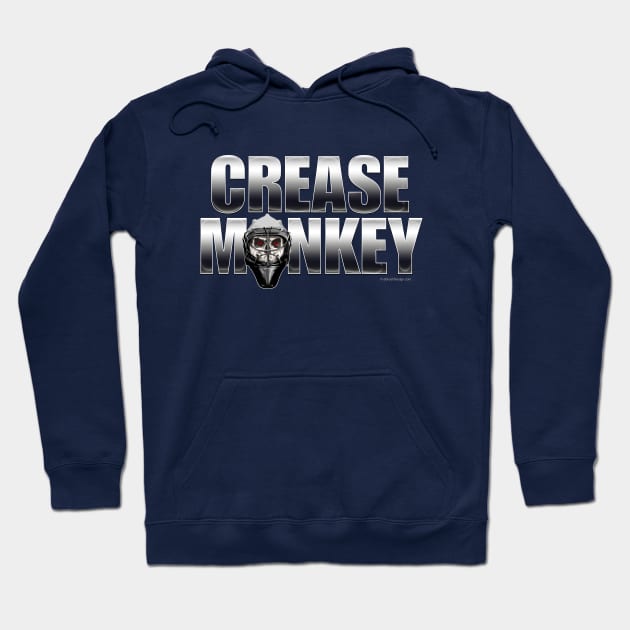 Crease Monkey (Hockey) Hoodie by eBrushDesign